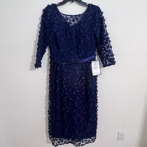 Alex Evenings Women's 3-D-Flower A-Line Midi Dress Women’s Size 6 NWT